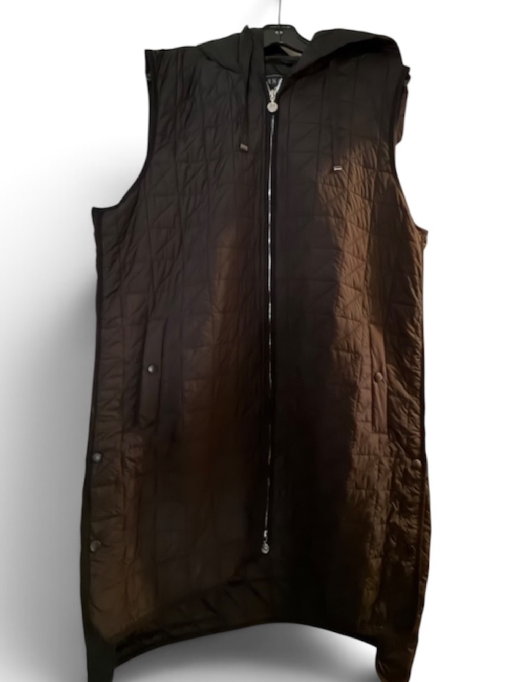 Bernardo Black Long Quilted Vest SZ XL